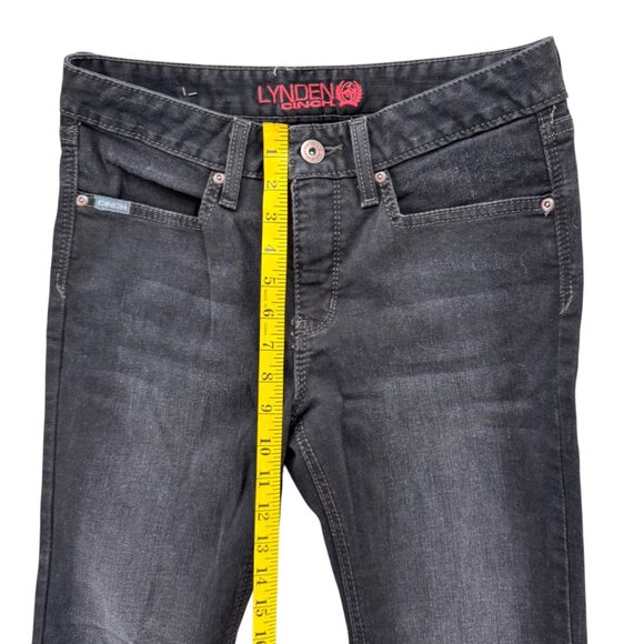 Lynden Cinch Flare Leg Jeans Womens Black Stretch Y2K Denim Size 25 - Picture 10 of 12